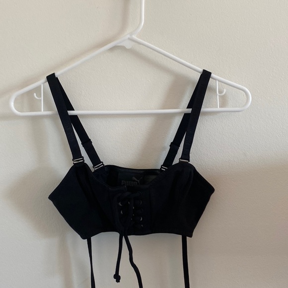 Puma By Rihanna Lace Up Crop Top - Picture 2 of 5